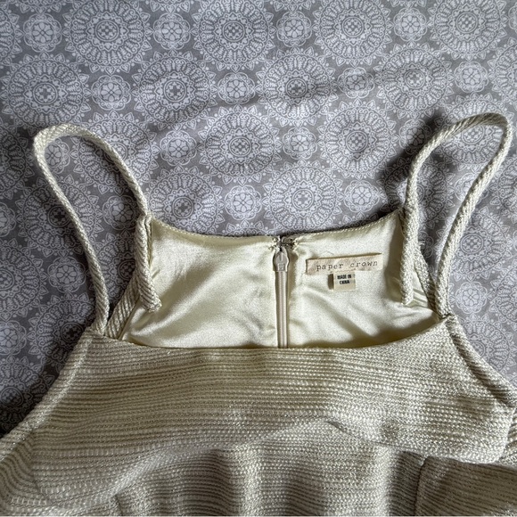 Paper Crown Anthropologie Ivory Sheath Dress Size 6 Excellent Condition - Picture 10 of 15